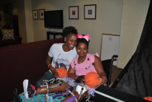 The Morris family playing at the Philadelphia Ronald McDonald House